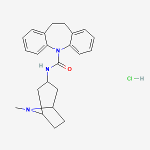 molecular formula C23H28ClN3O B6005939 N-(8-methyl-8-azabicyclo[3.2.1]octan-3-yl)-5,6-dihydrobenzo[b][1]benzazepine-11-carboxamide;hydrochloride 