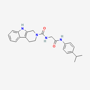 molecular formula C23H26N4O2 B6005972 N-(2-oxo-2-{[4-(propan-2-yl)phenyl]amino}ethyl)-1,3,4,9-tetrahydro-2H-beta-carboline-2-carboxamide 