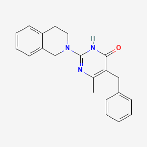 molecular formula C21H21N3O B6005992 5-BENZYL-6-METHYL-2-(1,2,3,4-TETRAHYDROISOQUINOLIN-2-YL)-3,4-DIHYDROPYRIMIDIN-4-ONE 