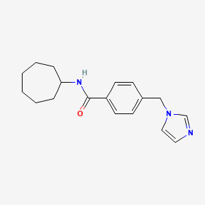 molecular formula C18H23N3O B6006081 N-cycloheptyl-4-(imidazol-1-ylmethyl)benzamide 