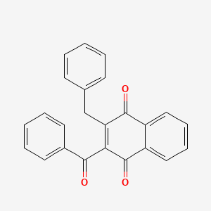molecular formula C24H16O3 B6006095 2-Benzoyl-3-benzylnaphthalene-1,4-dione 