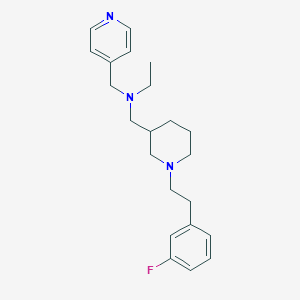 molecular formula C22H30FN3 B6006120 N-[[1-[2-(3-fluorophenyl)ethyl]piperidin-3-yl]methyl]-N-(pyridin-4-ylmethyl)ethanamine 