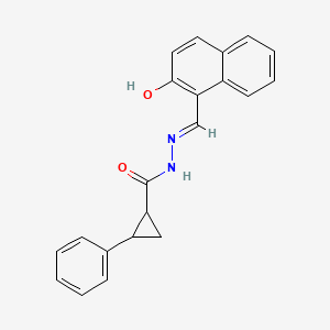 molecular formula C21H18N2O2 B6006138 N'-[(E)-(2-HYDROXYNAPHTHALEN-1-YL)METHYLIDENE]-2-PHENYLCYCLOPROPANE-1-CARBOHYDRAZIDE 
