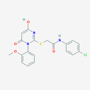 molecular formula C19H16ClN3O4S B6006447 N-(4-chlorophenyl)-2-[4-hydroxy-1-(2-methoxyphenyl)-6-oxopyrimidin-2-yl]sulfanylacetamide 