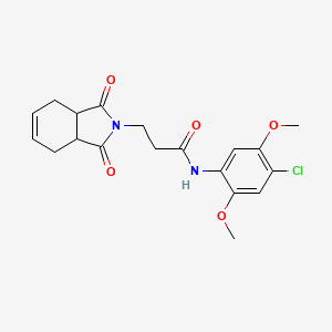 molecular formula C19H21ClN2O5 B6006626 N-(4-chloro-2,5-dimethoxyphenyl)-3-(1,3-dioxo-3a,4,7,7a-tetrahydroisoindol-2-yl)propanamide 