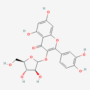 molecular formula C20H20O11 B600678 Quercetin-3-arabinofuranoside CAS No. 168293-37-6