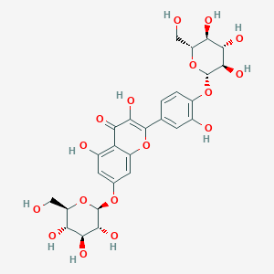 molecular formula C27H30O17 B600679 槲皮素 7,4'-二葡萄糖苷 CAS No. 42900-82-3