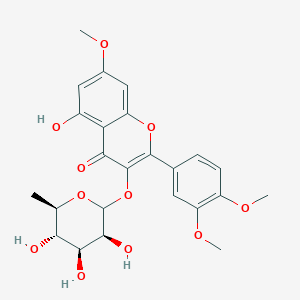 2-(3,4-Dimethoxyphenyl)-5-hydroxy-7-methoxy-3-(((3S,4S,5S,6R)-3,4,5-trihydroxy-6-methyltetrahydro-2H-pyran-2-yl)oxy)-4H-chromen-4-one