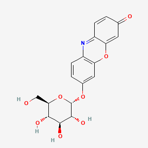 molecular formula C18H17NO8 B600687 3H-Phenoxazin-3-one, 7-(alpha-D-glucopyranosyloxy)- CAS No. 136565-96-3