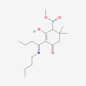 molecular formula C18H29NO4 B6006955 methyl 3-(N-butyl-C-propylcarbonimidoyl)-2-hydroxy-6,6-dimethyl-4-oxocyclohex-2-ene-1-carboxylate 