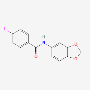 molecular formula C14H10INO3 B6007013 N-(1,3-benzodioxol-5-yl)-4-iodobenzamide 