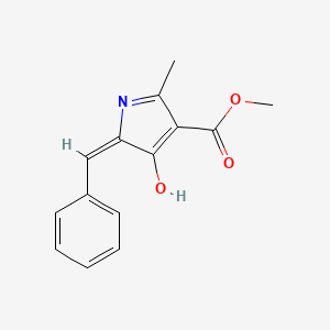 molecular formula C14H13NO3 B6007032 METHYL (5E)-2-METHYL-4-OXO-5-(PHENYLMETHYLIDENE)-4,5-DIHYDRO-1H-PYRROLE-3-CARBOXYLATE 