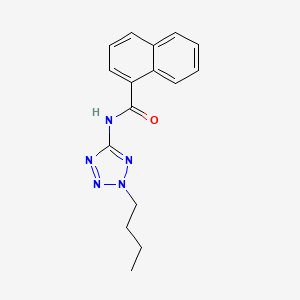 molecular formula C16H17N5O B6007060 N-(2-butyl-2H-tetrazol-5-yl)naphthalene-1-carboxamide 