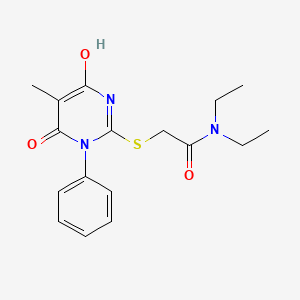 molecular formula C17H21N3O3S B6007271 N,N-diethyl-2-(4-hydroxy-5-methyl-6-oxo-1-phenylpyrimidin-2-yl)sulfanylacetamide 