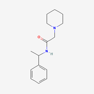 molecular formula C15H22N2O B6007293 N-(1-phenylethyl)-2-(piperidin-1-yl)acetamide 