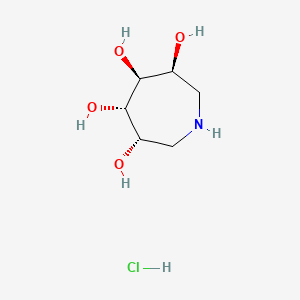 molecular formula C6H13NO4·ClH B600739 (3S,4S,5S,6S)-3,4,5,6-Tetrahydroxyazepane hcl CAS No. 280745-41-7