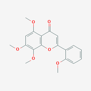 molecular formula C19H18O6 B600742 5,7,8-Trimethoxy-2-(2-methoxyphenyl)-4H-chromen-4-one CAS No. 3951-45-9