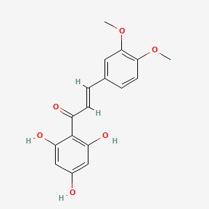molecular formula C17H16O6 B600751 (E)-3-(3,4-dimethoxyphenyl)-1-(2,4,6-trihydroxyphenyl)prop-2-en-1-one CAS No. 29287-31-8