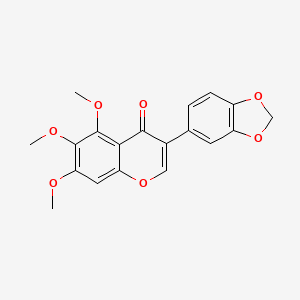 molecular formula C19H16O7 B600764 5,6,7-三甲氧基-3',4'-亚甲二氧基异黄酮 CAS No. 51986-39-1