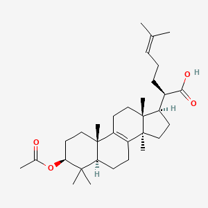 molecular formula C32H50O4 B600769 (2R)-2-[(3S,5R,10S,13R,14R,17R)-3-Acetyloxy-4,4,10,13,14-pentamethyl-2,3,5,6,7,11,12,15,16,17-decahydro-1H-cyclopenta[a]phenanthren-17-yl]-6-methylhept-5-enoic acid CAS No. 174391-64-1
