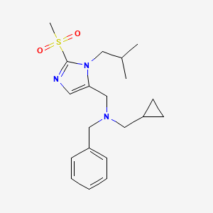 molecular formula C20H29N3O2S B6007692 N-benzyl-1-cyclopropyl-N-[[3-(2-methylpropyl)-2-methylsulfonylimidazol-4-yl]methyl]methanamine 