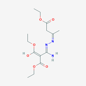 diethyl {amino[2-(3-ethoxy-1-methyl-3-oxopropylidene)hydrazino]methylene}malonate