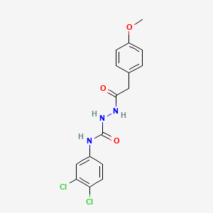 N-(3,4-dichlorophenyl)-2-[(4-methoxyphenyl)acetyl]hydrazinecarboxamide