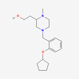 2-{4-[2-(cyclopentyloxy)benzyl]-1-methyl-2-piperazinyl}ethanol