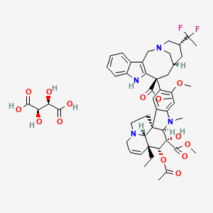molecular formula C45H54F2N4O8·C4H6O6 B600776 Vinflunine tartrate CAS No. 1201898-17-0