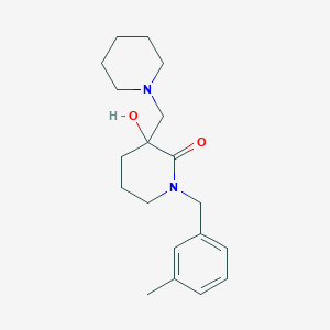 3-hydroxy-1-(3-methylbenzyl)-3-(1-piperidinylmethyl)-2-piperidinone