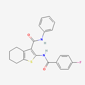 2-[(4-fluorobenzoyl)amino]-N-phenyl-4,5,6,7-tetrahydro-1-benzothiophene-3-carboxamide
