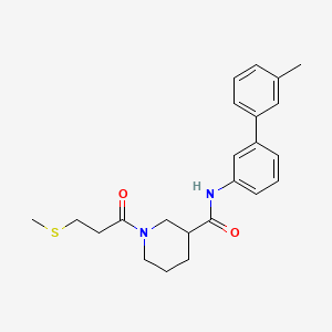 N-(3'-methyl-3-biphenylyl)-1-[3-(methylthio)propanoyl]-3-piperidinecarboxamide