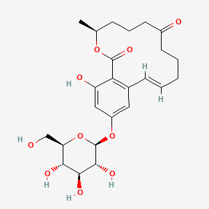 molecular formula C24H32O10 B600780 Zearalenone 4-beta-D-glucopyranoside CAS No. 105088-14-0
