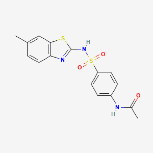 molecular formula C16H15N3O3S2 B6007816 N-[4-[(6-methyl-1,3-benzothiazol-2-yl)sulfamoyl]phenyl]acetamide 