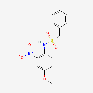 molecular formula C14H14N2O5S B6007821 N-(4-METHOXY-2-NITROPHENYL)(PHENYL)METHANESULFONAMIDE 