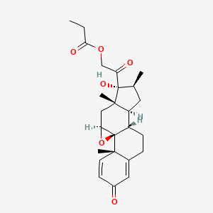 molecular formula C25H32O6 B600786 倍他米松 9,11-环氧 21-丙酸酯 CAS No. 205105-83-5