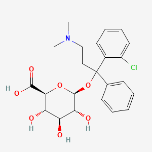 molecular formula C23H28ClNO7 B600794 CLOFEDANOL O-BETA-D-GLUCURONIDE CAS No. 66171-85-5