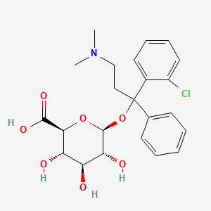 molecular formula C23H28ClNO7 B600794 Clofedanol O-|A-D-Glucuronide CAS No. 66171-85-5