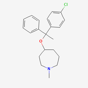 B600796 4-[1-(4-Chlorophenyl)-1-phenylethoxy]-1-methylazepane CAS No. 61771-18-4