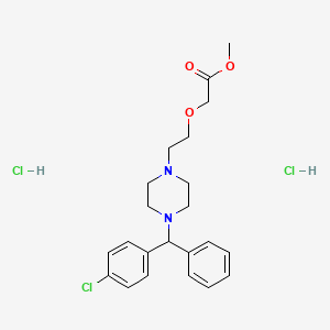 molecular formula C22H29Cl3N2O3 B600802 Methyl 2-[2-[4-[(4-chlorophenyl)-phenylmethyl]piperazin-1-yl]ethoxy]acetate;dihydrochloride CAS No. 83881-48-5