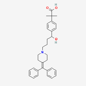 molecular formula C32H37NO3 B600809 2-(4-(4-(4-(Diphenylmethylene)piperidin-1-yl)-1-hydroxybutyl)phenyl)-2-methylpropanoic acid CAS No. 1187954-57-9