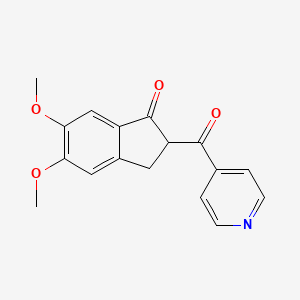 molecular formula C17H15NO4 B600817 2-isonicotinoyl-5,6-dimethoxy-2,3-dihydro-1H-inden-1-one CAS No. 923571-15-7