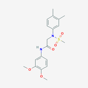 molecular formula C19H24N2O5S B6008210 N-(3,4-dimethoxyphenyl)-N~2~-(3,4-dimethylphenyl)-N~2~-(methylsulfonyl)glycinamide 