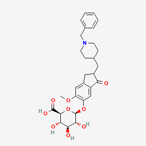 molecular formula C29H35NO9 B600822 6-o-Desmethyldonepezil glucuronide CAS No. 220170-73-0