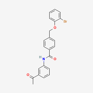 molecular formula C22H18BrNO3 B6008295 N-(3-acetylphenyl)-4-[(2-bromophenoxy)methyl]benzamide 