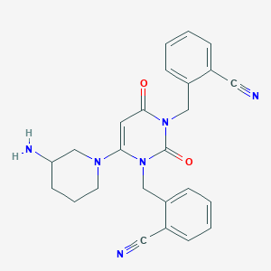molecular formula C25H24N6O2 B600832 N-Desmethyl,N-2(2-cyanobenzyl) Alogliptin CAS No. 865759-10-0