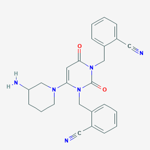 (R)-2,2'-((6-(3-aminopiperidin-1-yl)-2,4-dioxopyrimidine-1, 3(2H,4H)-diyl)bis(methylene))dibenzonitrile