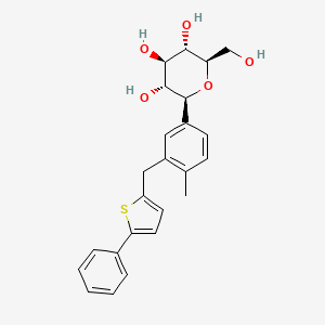 molecular formula C24H26O5S B600836 Canagliflozin Defluoro Impurity CAS No. 842133-16-8