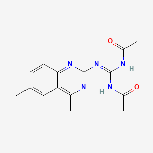 molecular formula C15H17N5O2 B6008455 N-[(Z)-(ACETYLIMINO)[(4,6-DIMETHYLQUINAZOLIN-2-YL)AMINO]METHYL]ACETAMIDE 