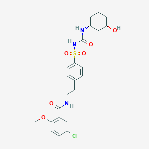 molecular formula C23H28ClN3O6S B600857 3-Hydroxyglibenclamide CAS No. 23074-02-4